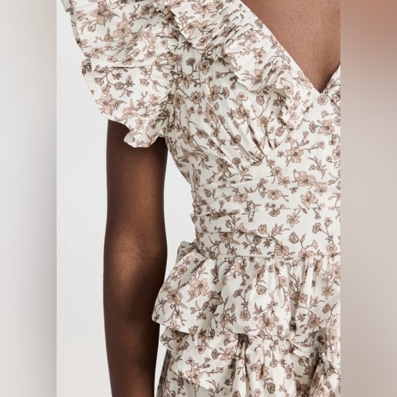 ❤️ EN SAISON Gianna Floral Ruffle Smocked Dress with cutout Back. Size:M - Picture 14 of 14